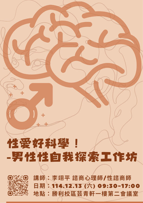 [心輔組活動] 性愛好科學！-男性性自我探索工作坊圖片